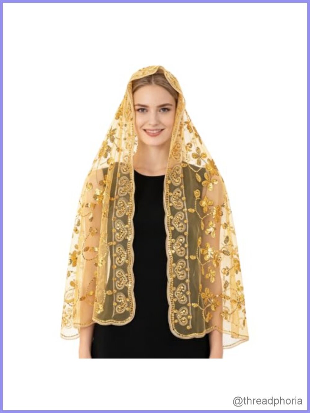 Sparkling Sequined Sheer Veil Shawl Wrap for Weddings Prom Events